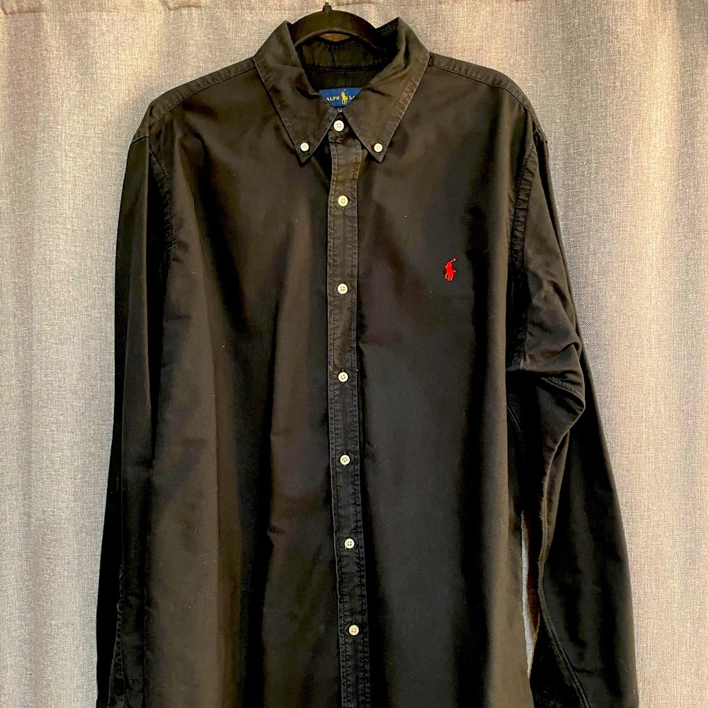 Ralph Lauren Black Oxford Shirt. XL